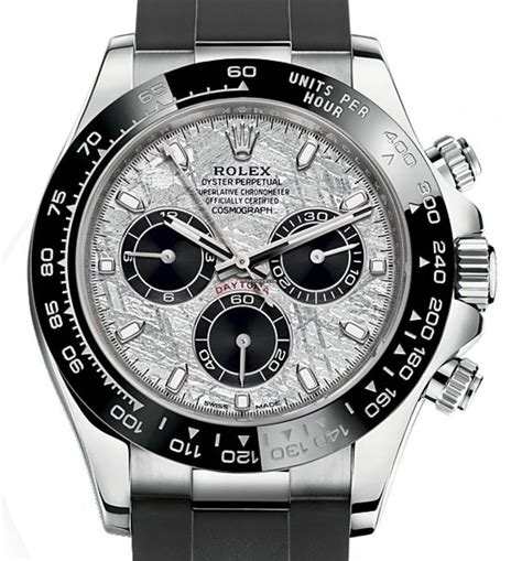 rolex daytona meteorite white gold|daytona white gold oysterflex 2023.